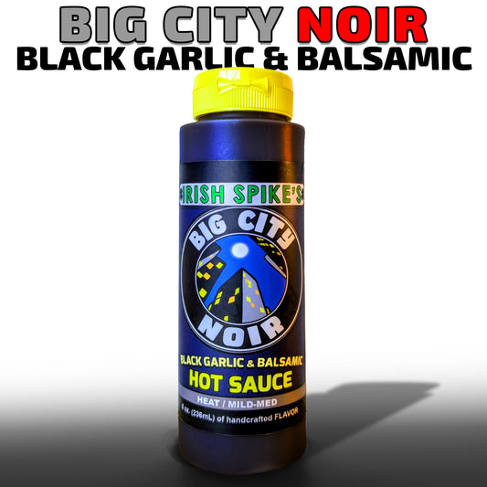BCN: Case (9 bottles) - BIG CITY NOIR HOT SAUCE - Balsamic & Black Garlic (mild)