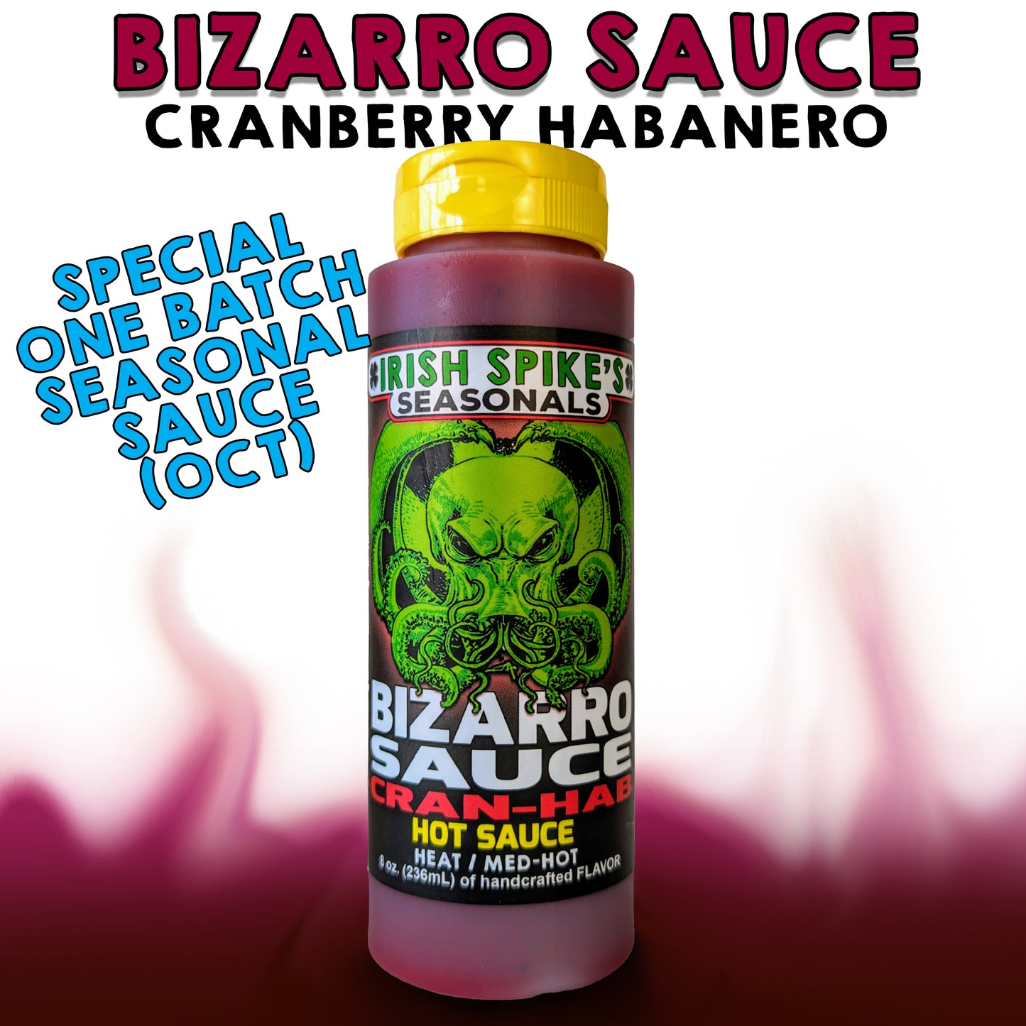 BZO: Case (9 bottles) - BIZARRO SAUCE - Cranberry Habanero (med-hot)