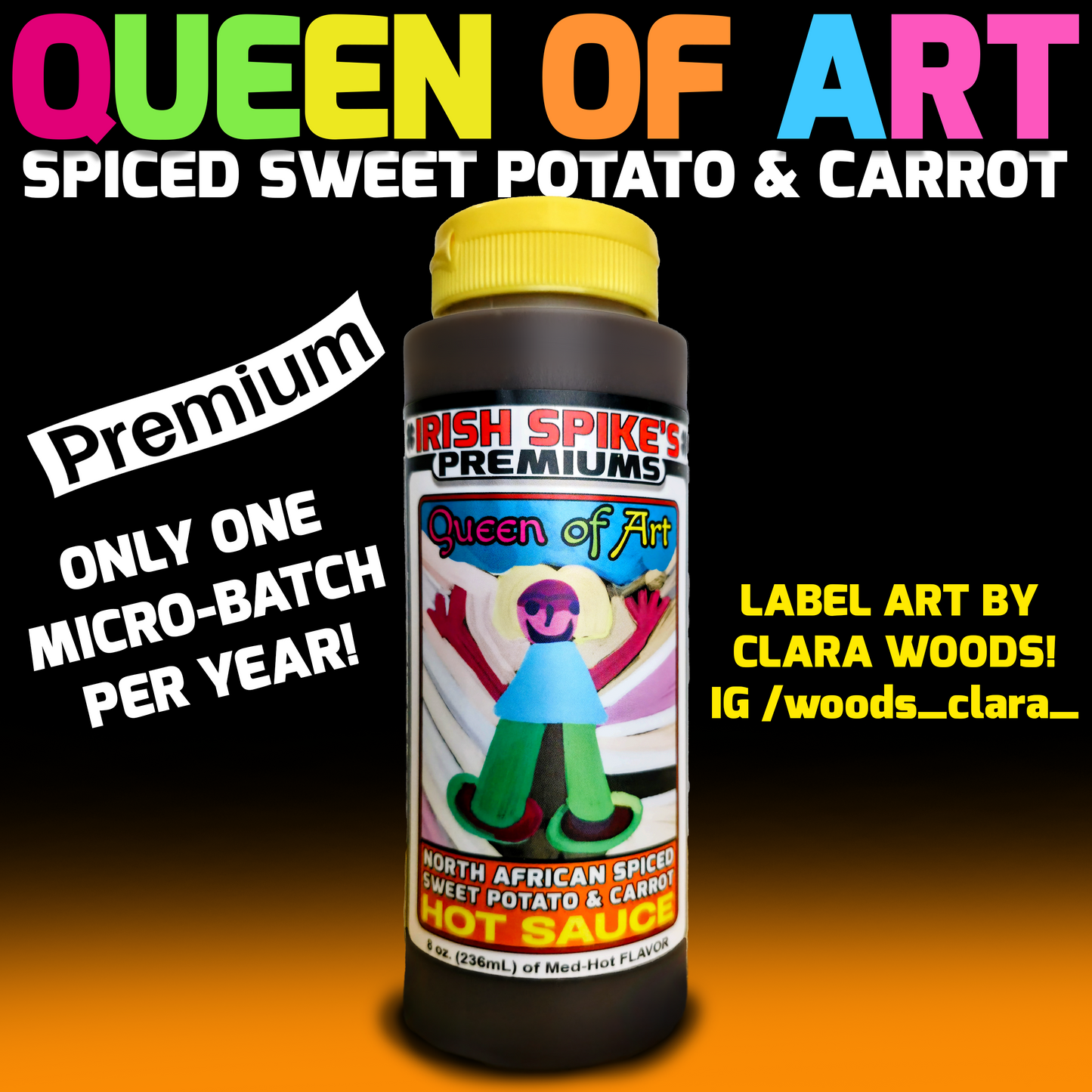 CLA: Case (9 bottles) - Queen of Art - North African Spiced Sweet Potato & Carrot (Med-Hot)
