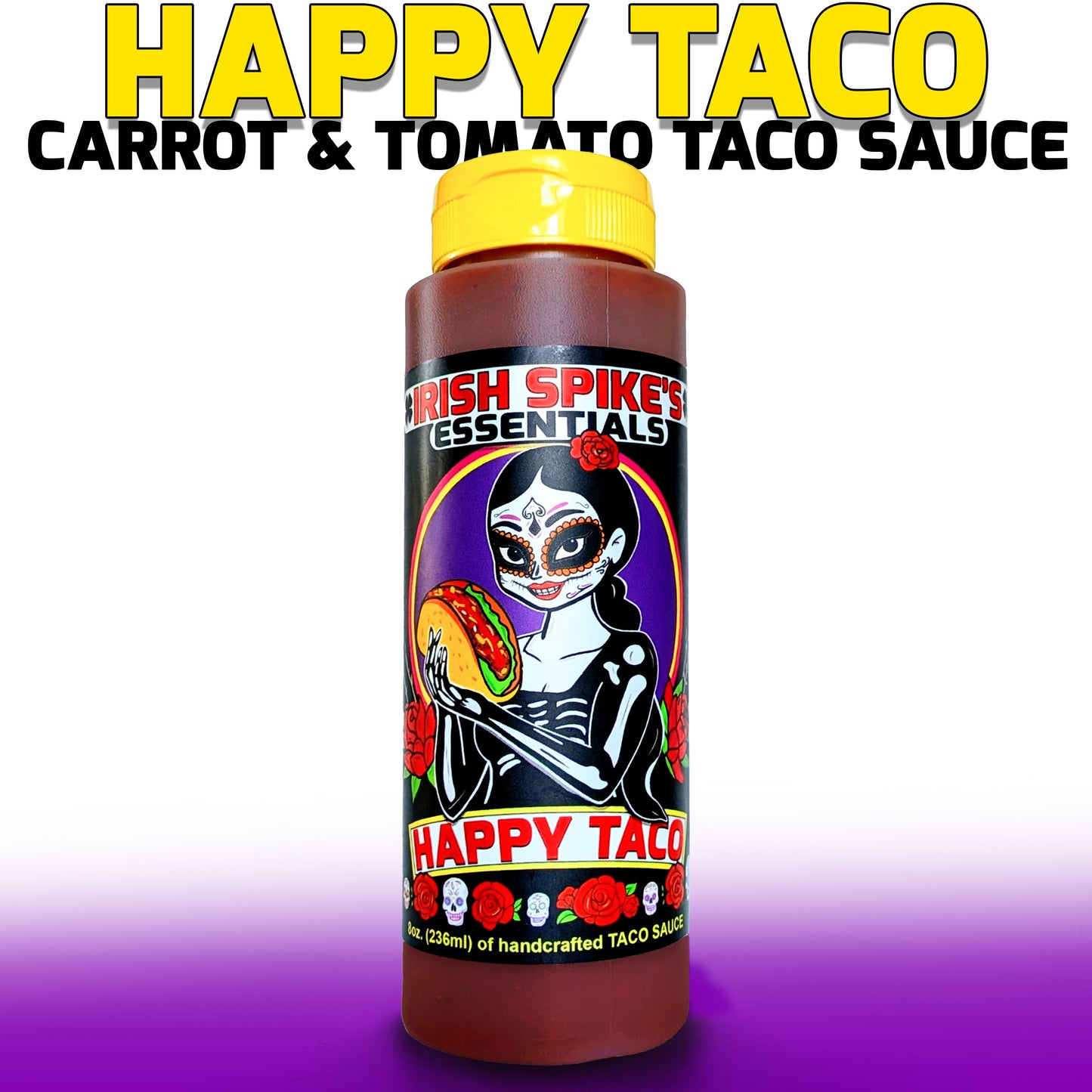 HAP: Case (9 bottles) - HAPPY TACO- Tomato & Carrot Taco Sauce (med)