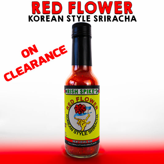 CLEARANCE KOR 5oz: Case (12 bottles) - RED FLOWER - Korean Style Sriracha (med)