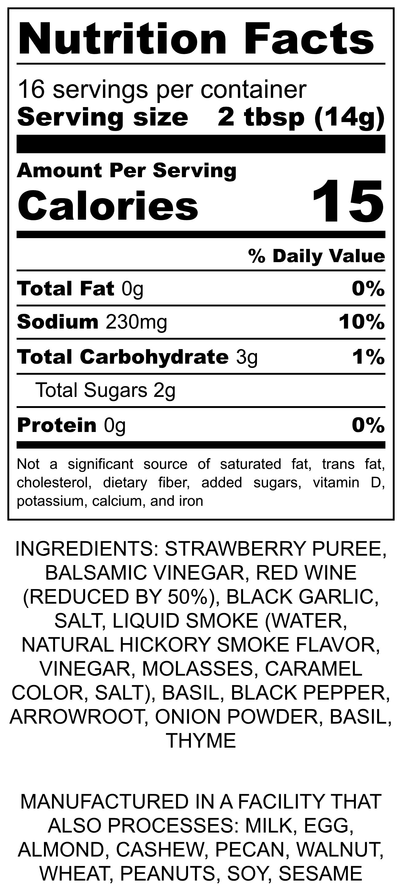 STBQ: Case (9 bottles) - Black Scarlett BBQ - Black Garlic & Smoked Strawberry (No Heat)