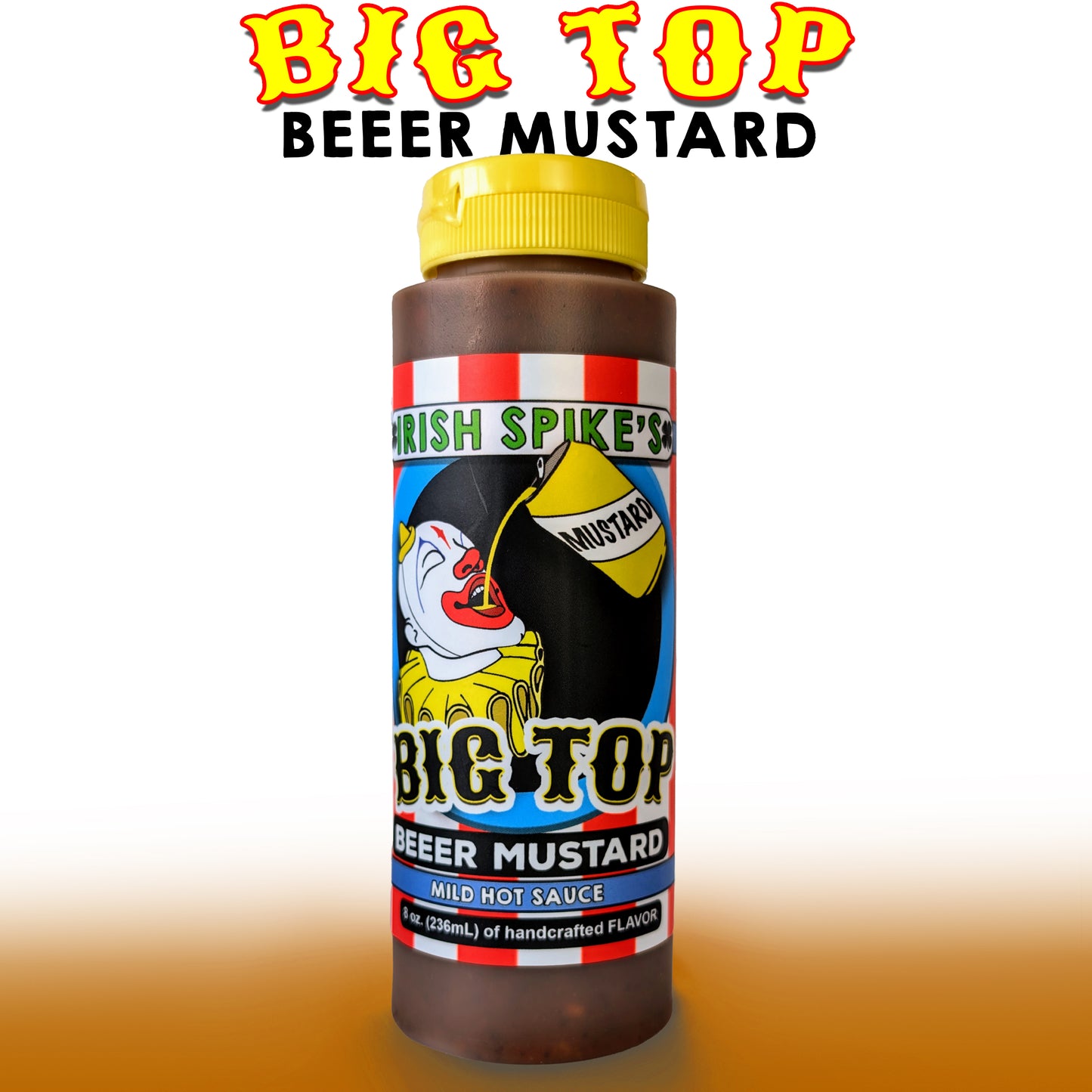 TOP: Case (9 bottles) - BIG TOP BEEER MUSTARD HOT SAUCE (mild)