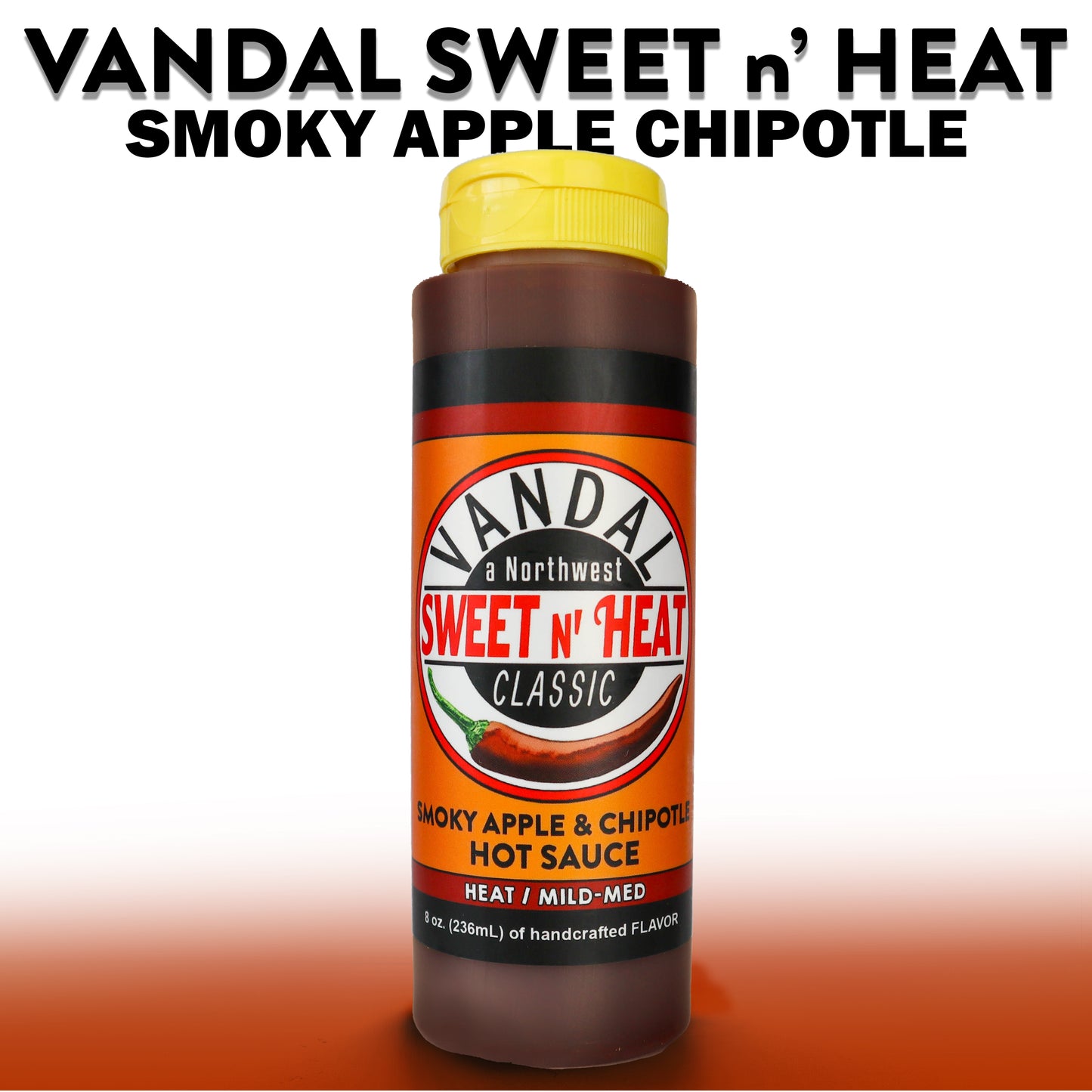VAC: Case (9 bottles) - VANDAL SWEET n' HEAT - Smoky Apple & Chipotle (medium)