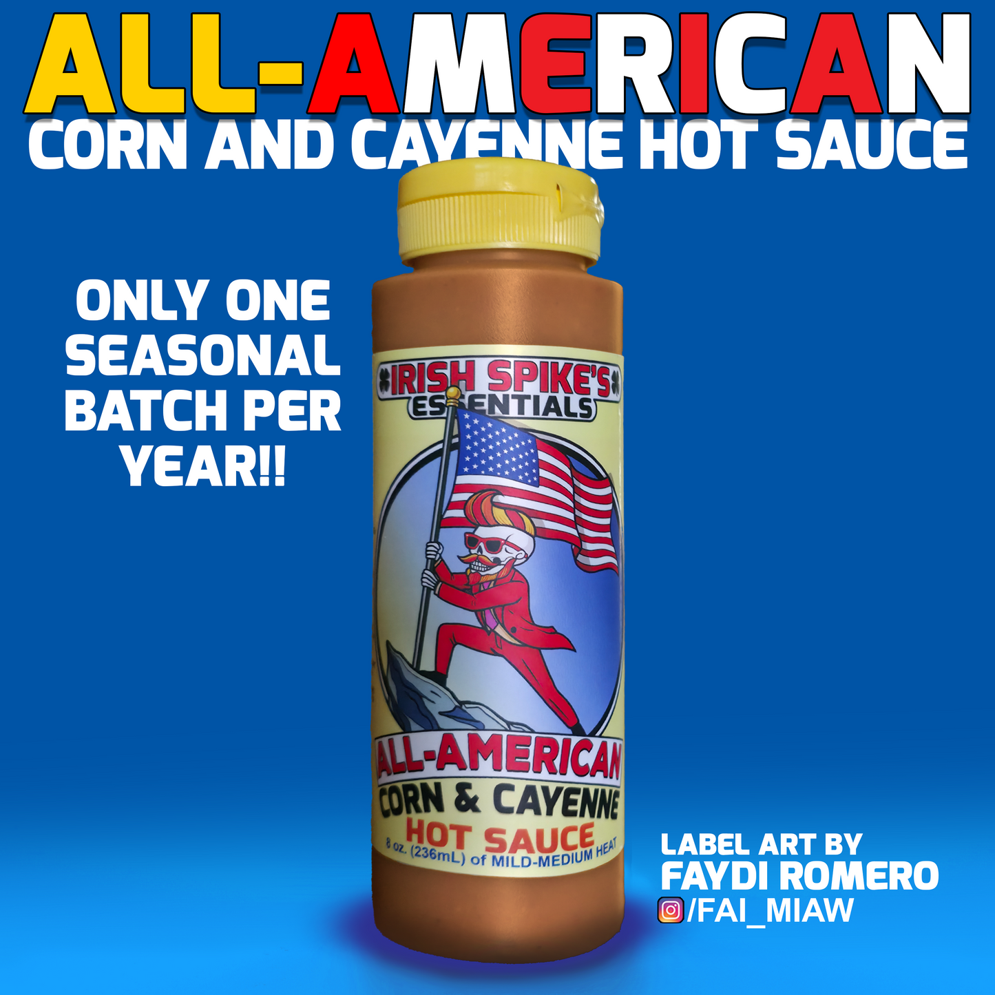 AAHS: Case (9 bottles) - All American - Corn & Cayenne (Mild-Med)