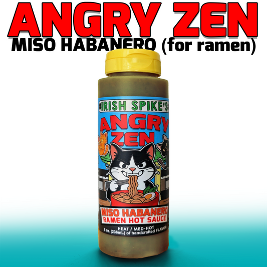 AZE: Case (9 bottles) - ANGRY ZEN - MISO HABANERO (for ramen) (med-hot)