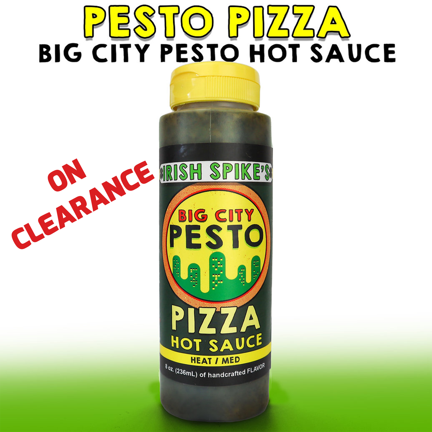 CLEARANCE BPE: Case (9 bottles) - PESTO PIZZA HOT SAUCE (med)
