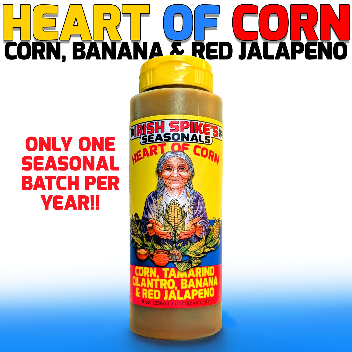 CRN: Case (9 bottles) - Heart Of Corn - Corn, Banana & Red Jalapeno (MED)