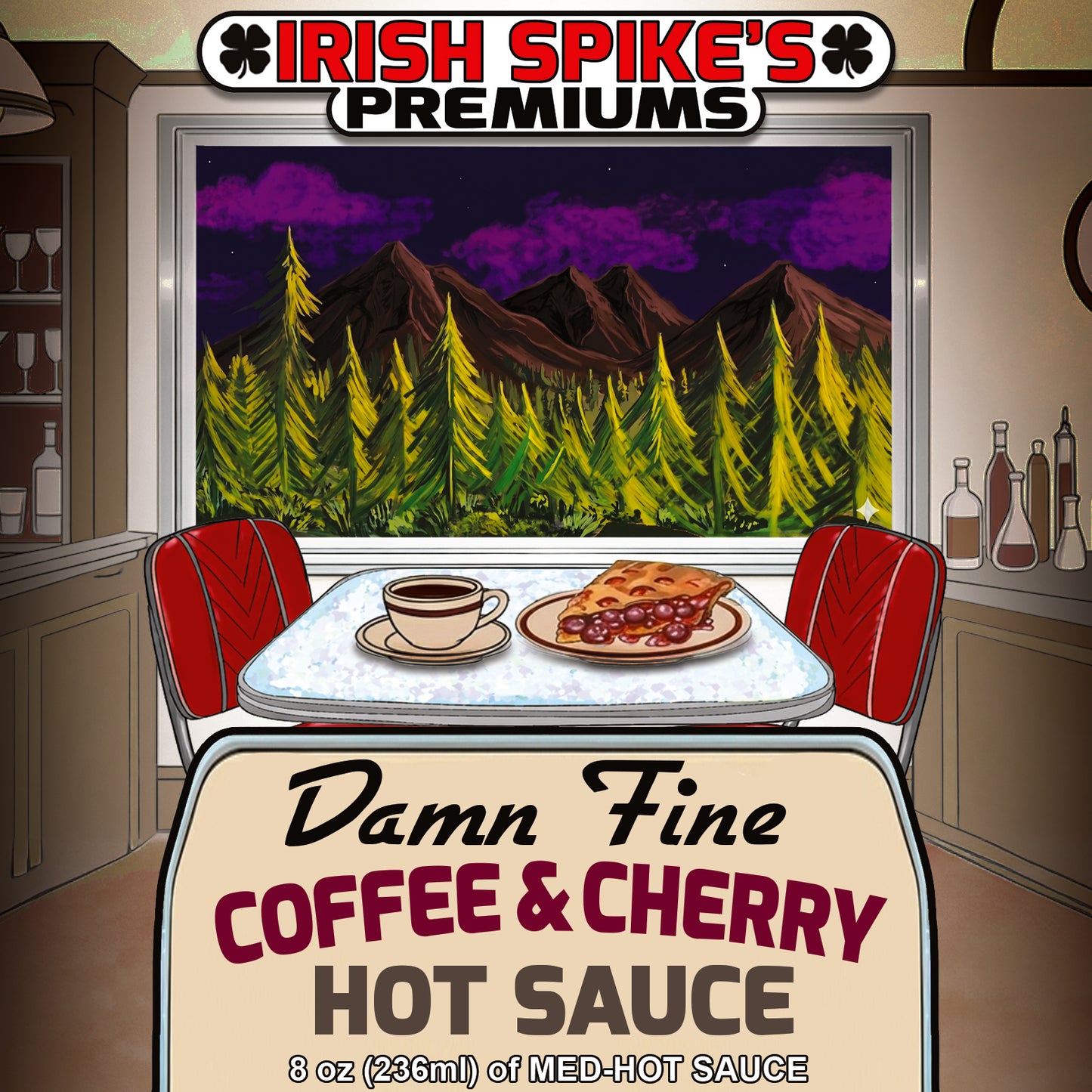 DAMN: Case (9 bottles) -DAMN FINE - Coffee & Cherry Hot Sauce (med-hot)