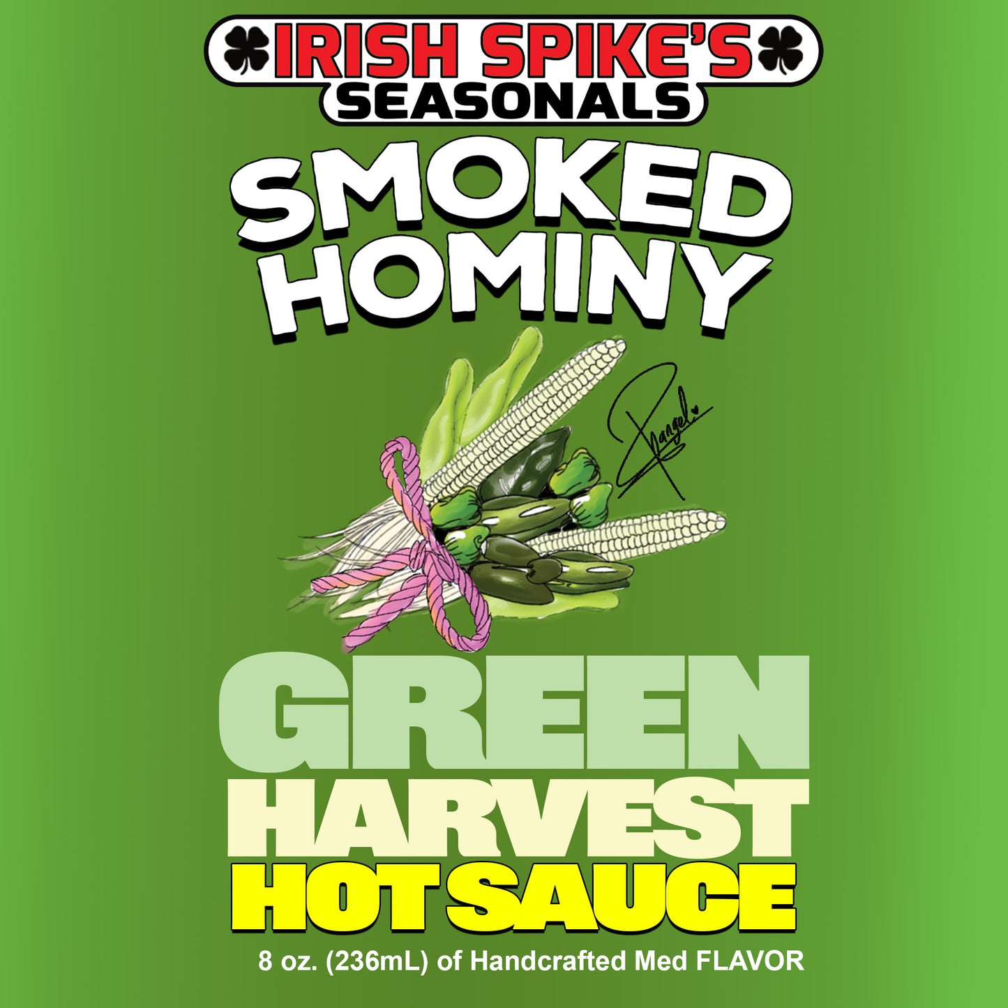 HOM: Case (9 bottles) - Smoked Hominy Green Harvest (Med)