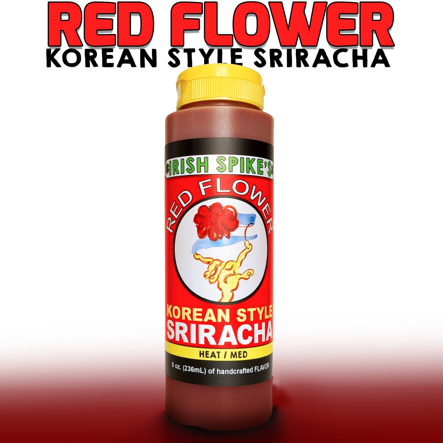KOR: Case (9 bottles) - RED FLOWER - Korean Style Sriracha (medium)