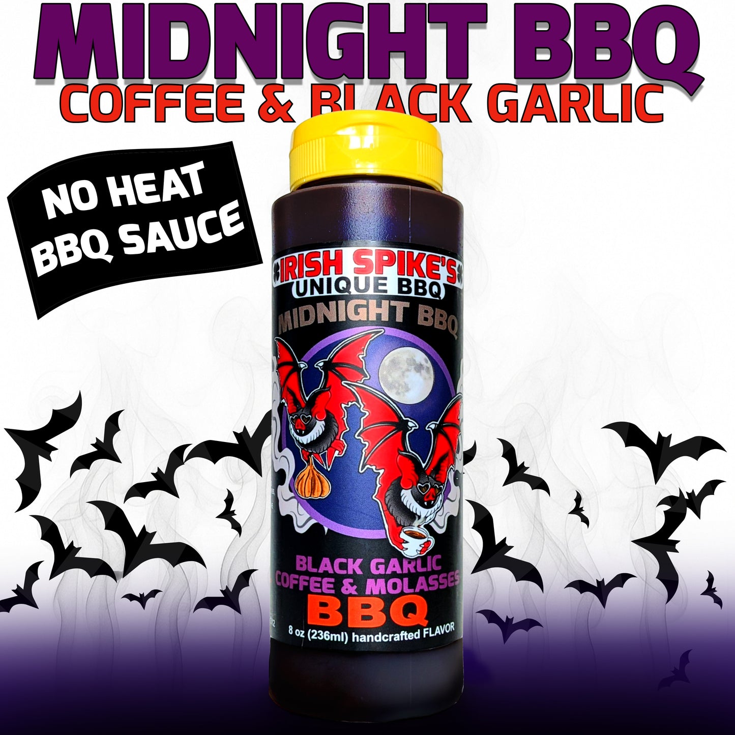 MDBQ: Case (9 bottles) - MIDNIGHT BBQ - Black Garlic & Coffee (No Heat)