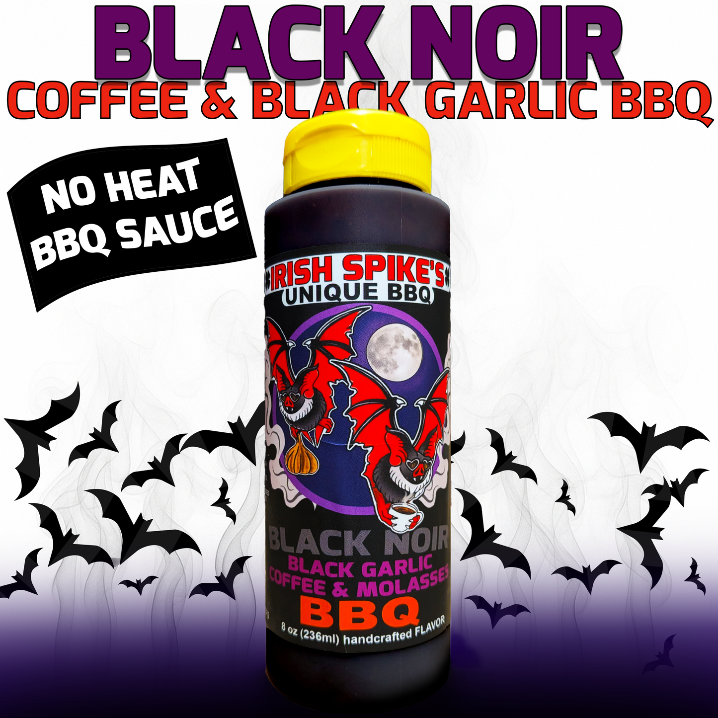 NOBQ: Case (9 bottles) - Black Noir BBQ - Black Garlic & Coffee (No Heat)