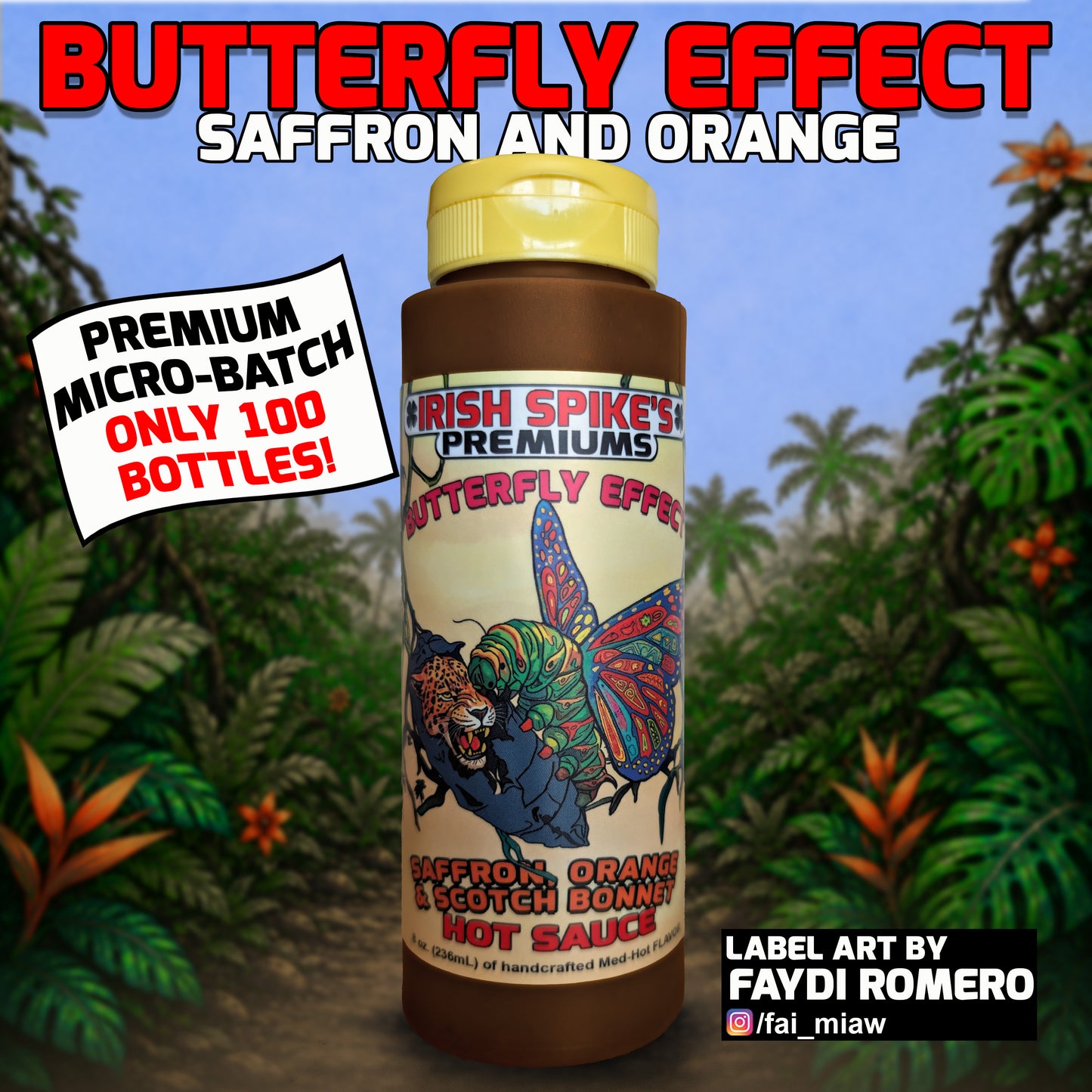 OSAF: Case (9 bottles) - BUTTERFLY EFFECT - Orange Saffron (Med-Hot)