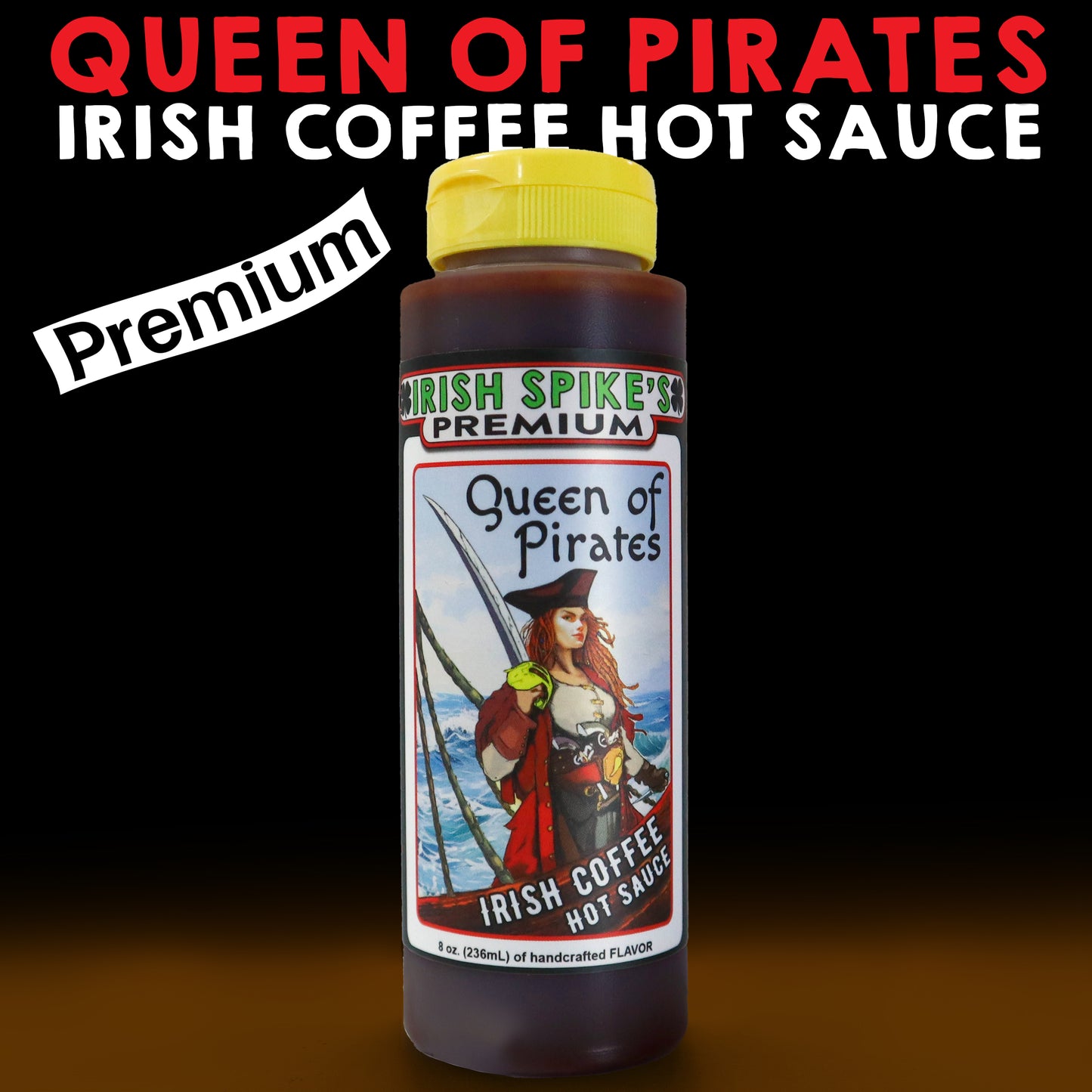 QIC8: QUEEN OF PIRATES - Irish Coffee Hot Sauce - med