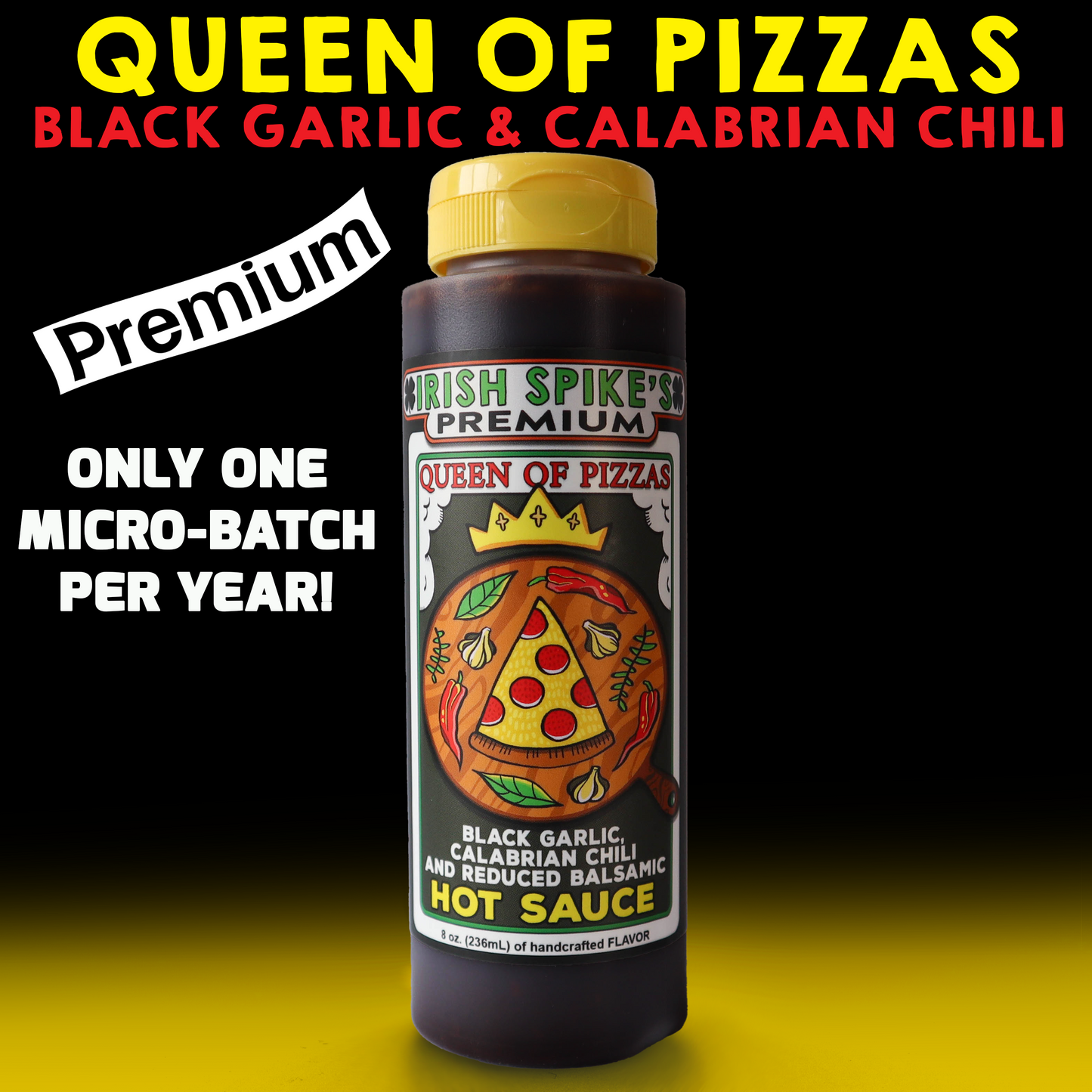 QPZ: Case (9 bottles) - Queen of Pizzas - Black Garlic, Calabrian Chili & Reduced Balsamic (Mild)