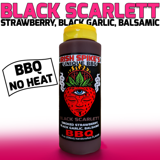 STBQ: Case (9 bottles) - Black Scarlett BBQ -  Black Garlic & Smoked Strawberry (No Heat)