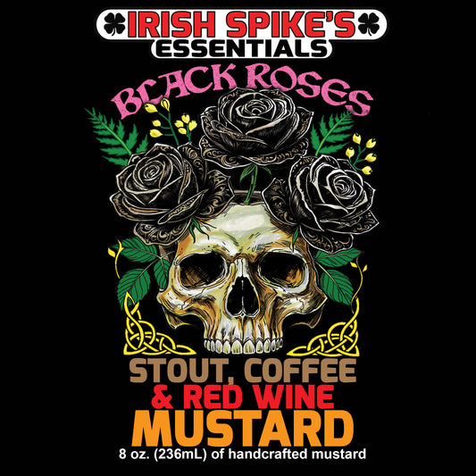 STUT: Case (9 bottles) - Black Roses - Stout, Coffee, & Red Wine Mustard (No Heat)