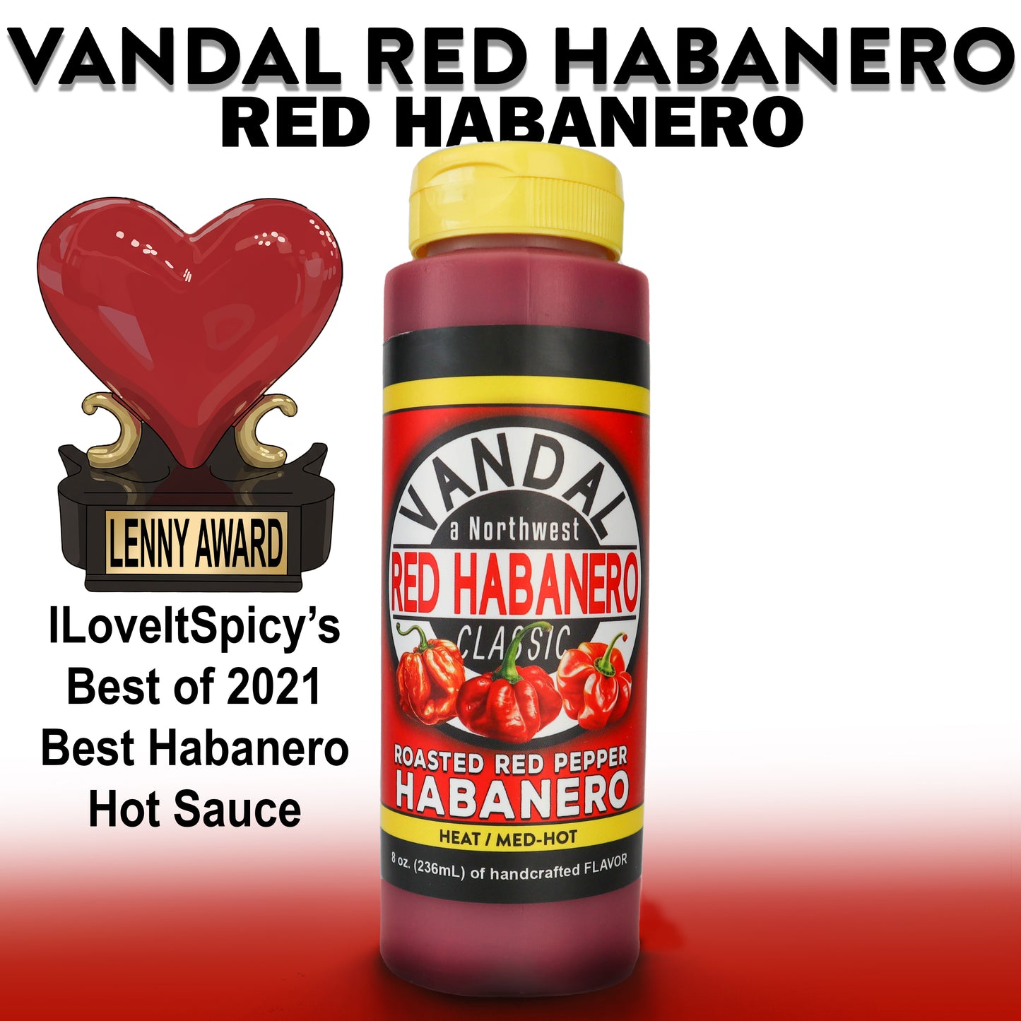 VRR: Case (9 bottles) - VANDAL RED HABANERO (med-hot)